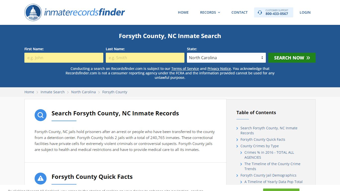 Forsyth County, NC Inmate Lookup & Jail Records Online